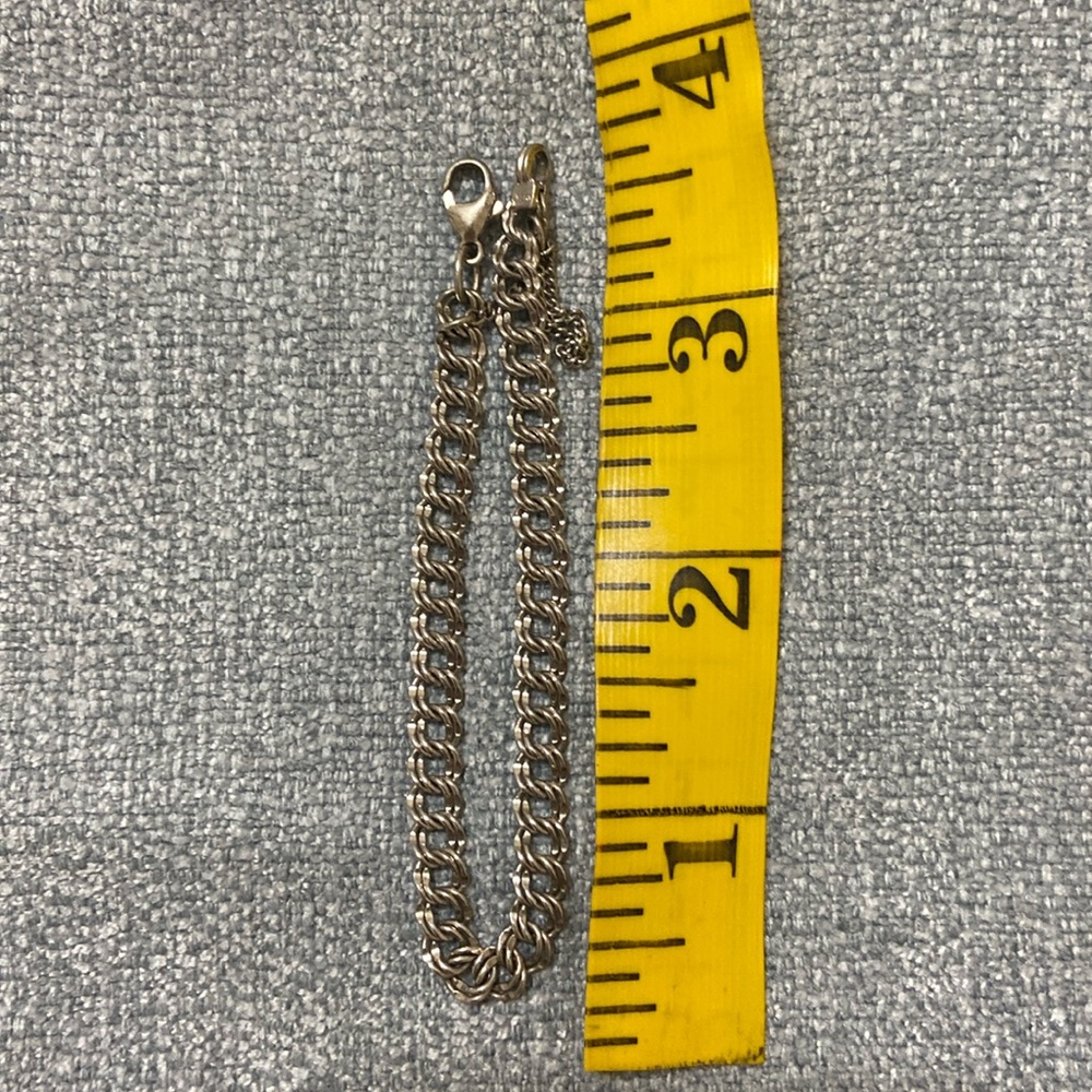 James Avery light double curb charm bracelet